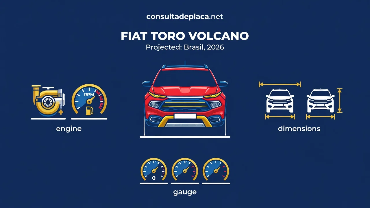 Ficha Técnica Fiat Toro Volcano 2026: Diesel, Consumo e Caçamba
