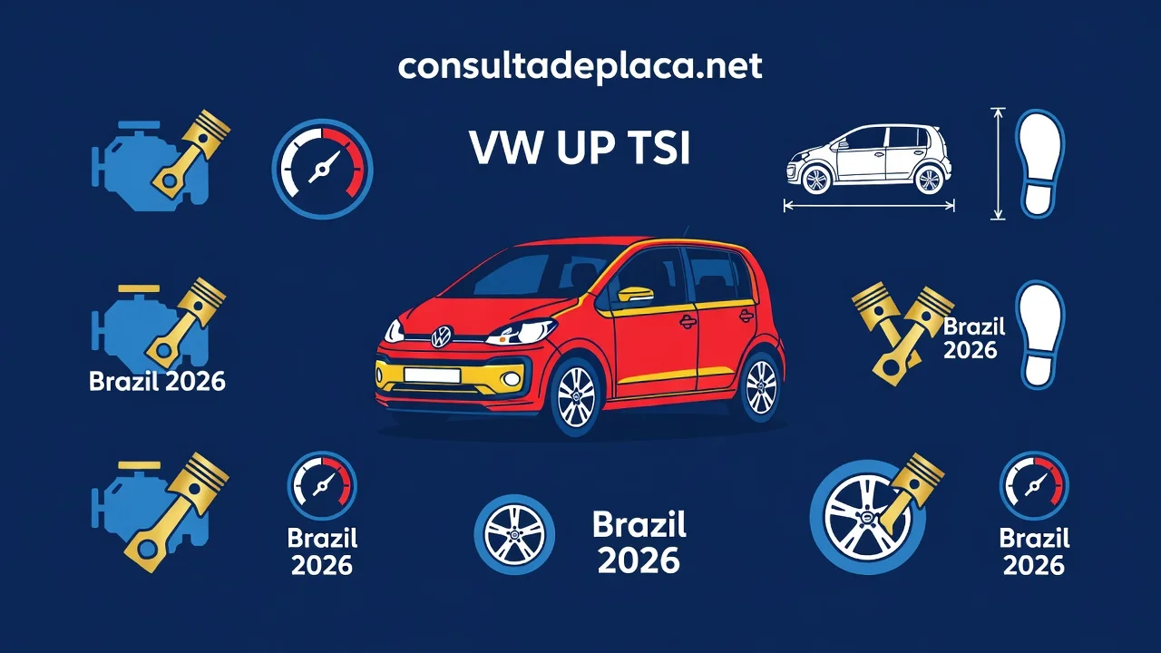 Ficha Técnica VW Up TSI 2026: Motor Turbo, Consumo e Desempenho
