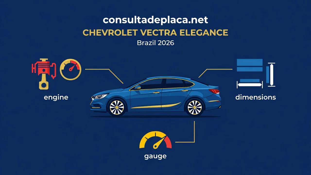 Ficha Técnica Vectra Elegance 2026: Motor 2.0, Consumo e Medidas