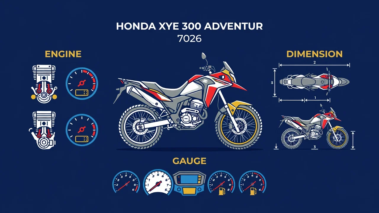 Ficha Técnica XRE 300 Adventure 2026: Motor, Consumo e Medidas