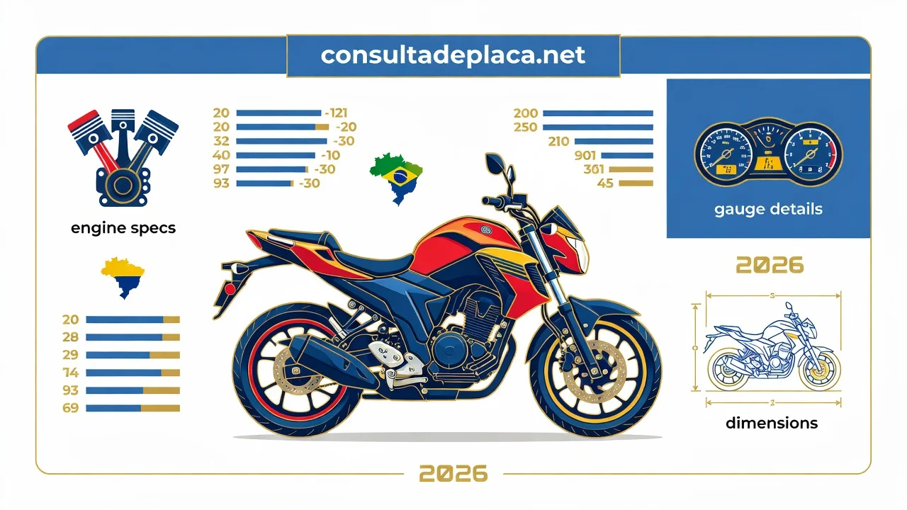 Ficha Técnica Yamaha Fazer 250 2026: Motor e Consumo