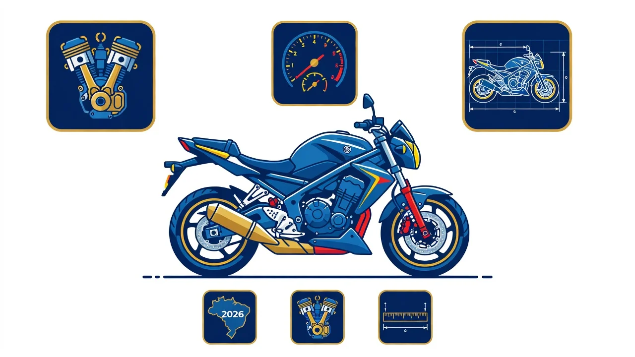 Ficha Técnica Yamaha XJ6 2026: Motor 600 4-Cilindros