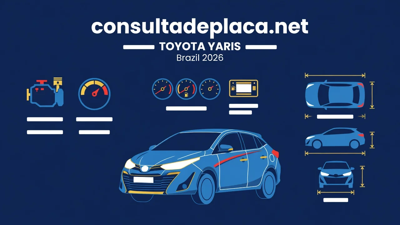 Ficha Técnica Yaris 2026: Motor, Consumo e Dimensões