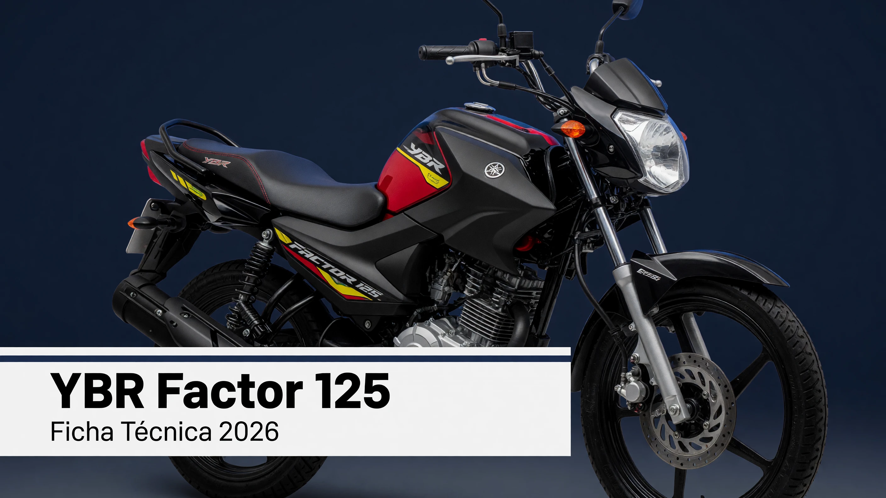 Ficha Técnica YBR Factor 125 2026: Motor, Consumo e Freios