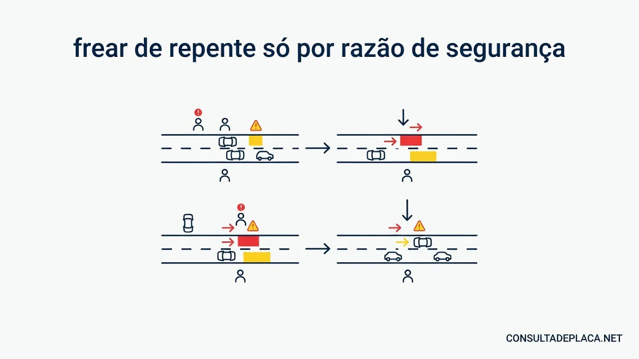 Artigo 42 do CTB: frear de repente só por razão de segurança