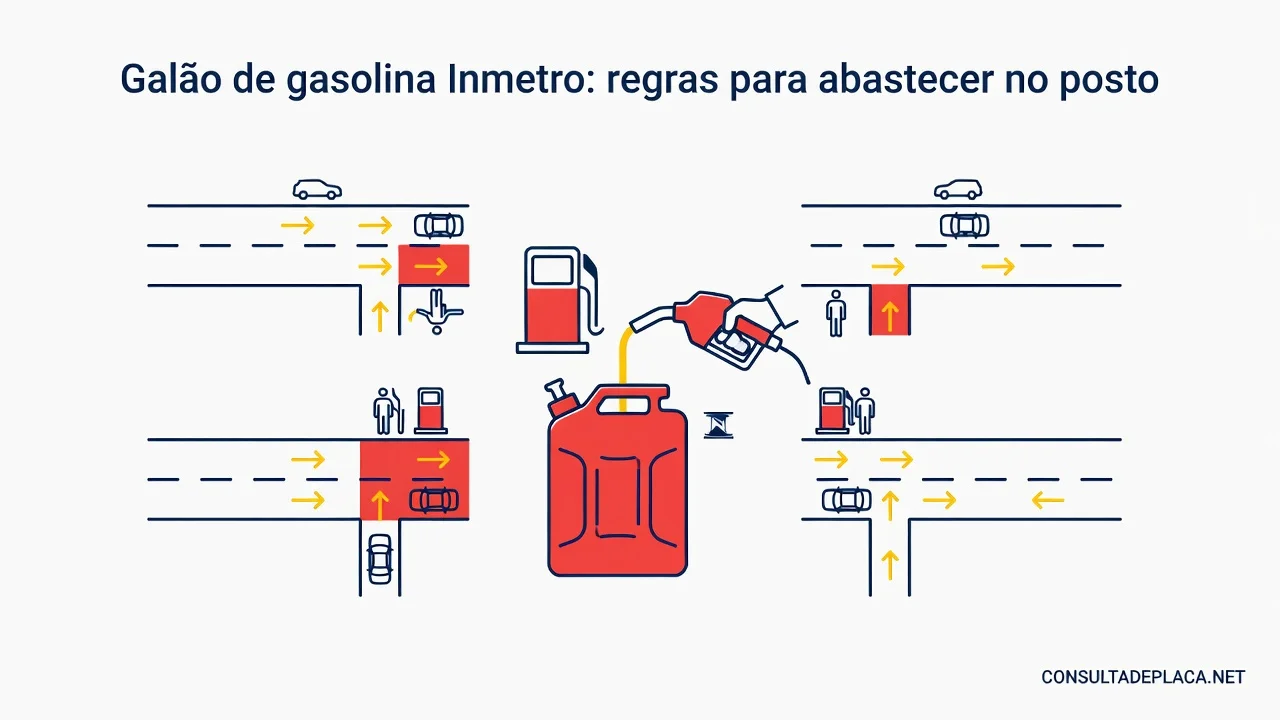 Galão de gasolina Inmetro: regras para abastecer no posto