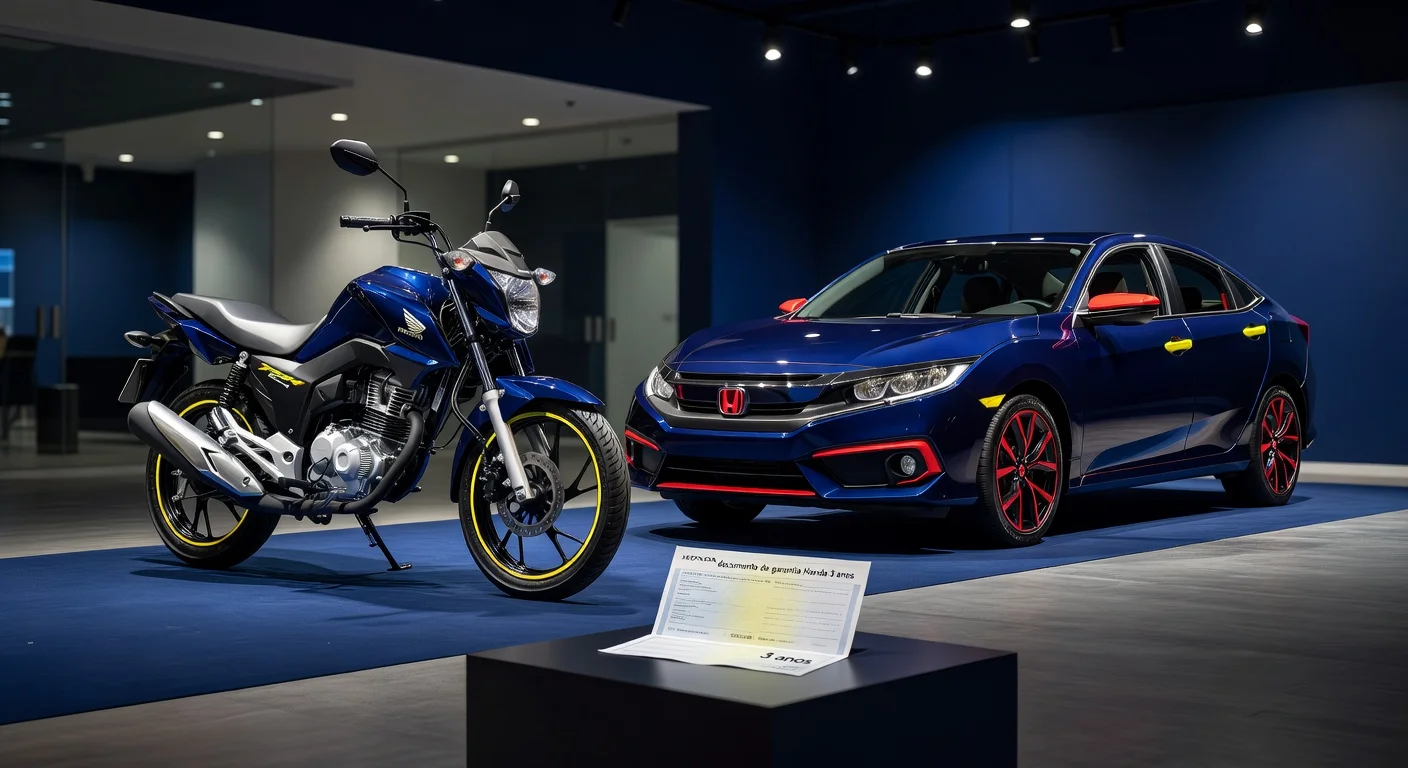 Garantia Honda no Brasil 2026: 3 Anos para Motos e 3 Anos para Carros