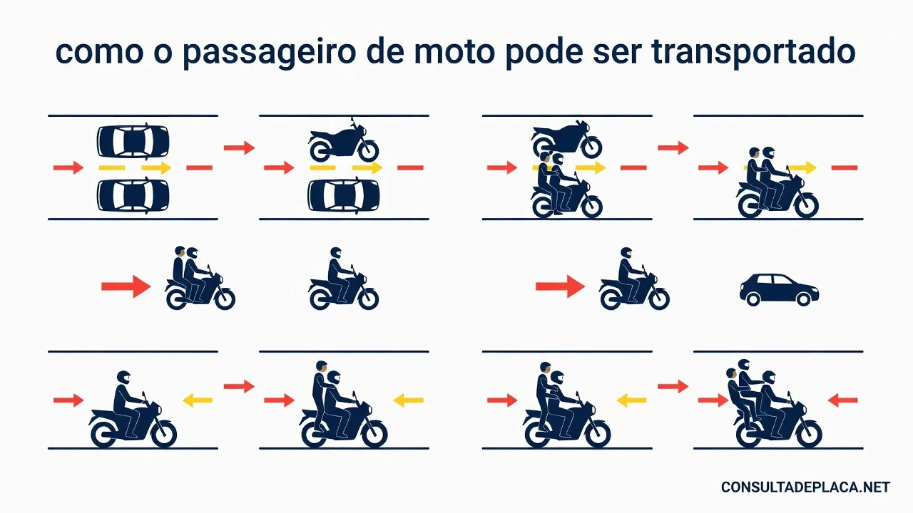 Artigo 55 do CTB: como o passageiro de moto pode ser transportado