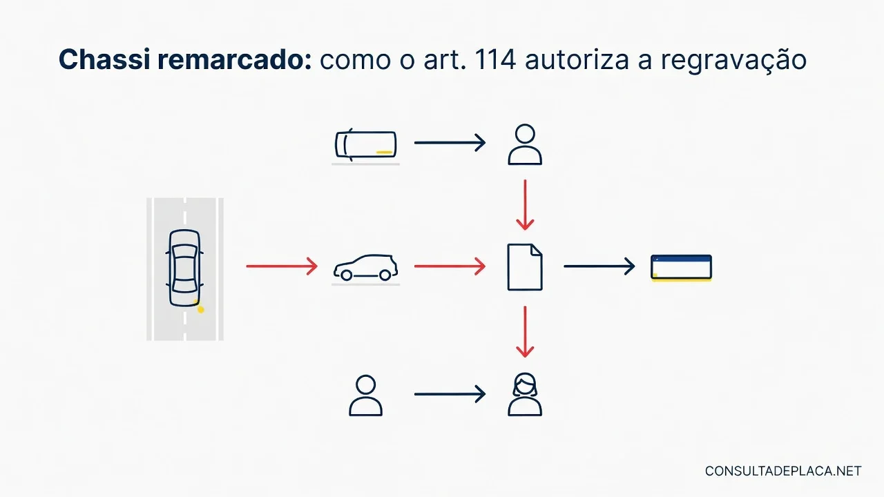 Chassi remarcado: como o art. 114 do CTB autoriza a regravação