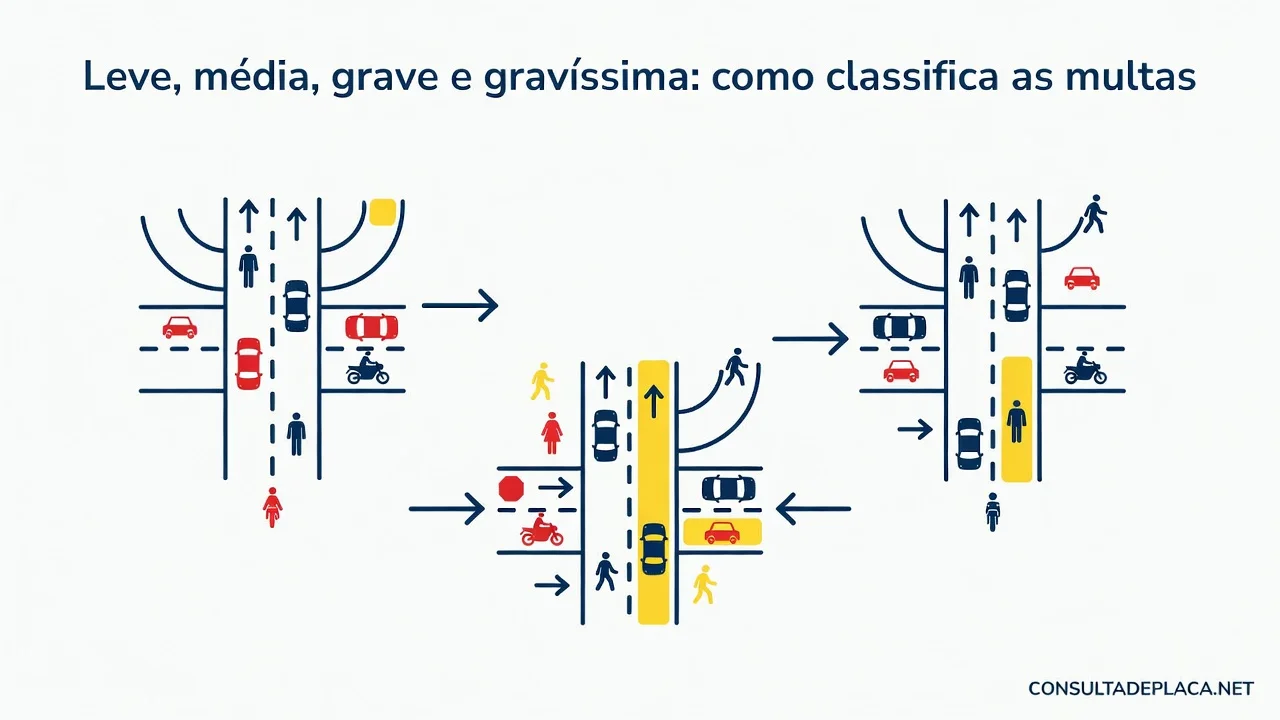 Leve, média, grave e gravíssima: como o artigo 258 do CTB classifica as multas