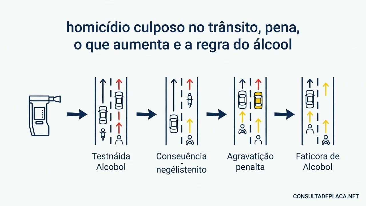 Artigo 302 do CTB: homicídio culposo no trânsito, pena, o que aumenta e a regra do álcool
