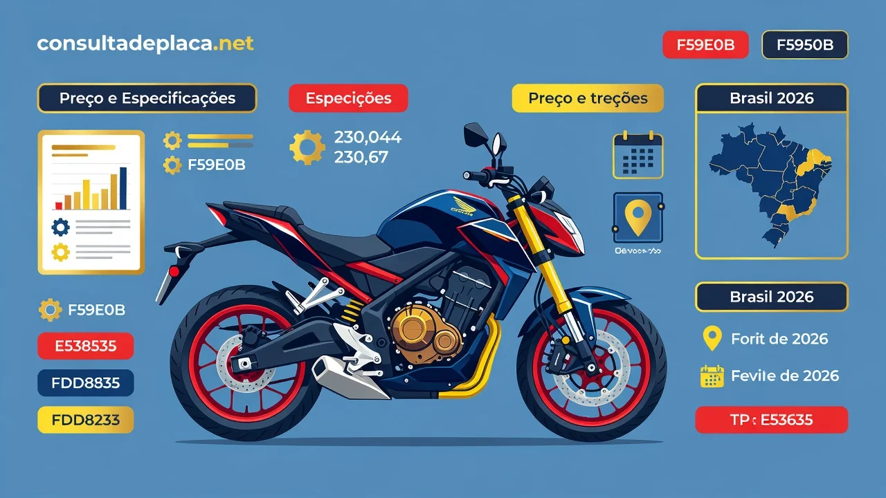 Honda CB 500 Hornet 2026: preço e ficha técnica