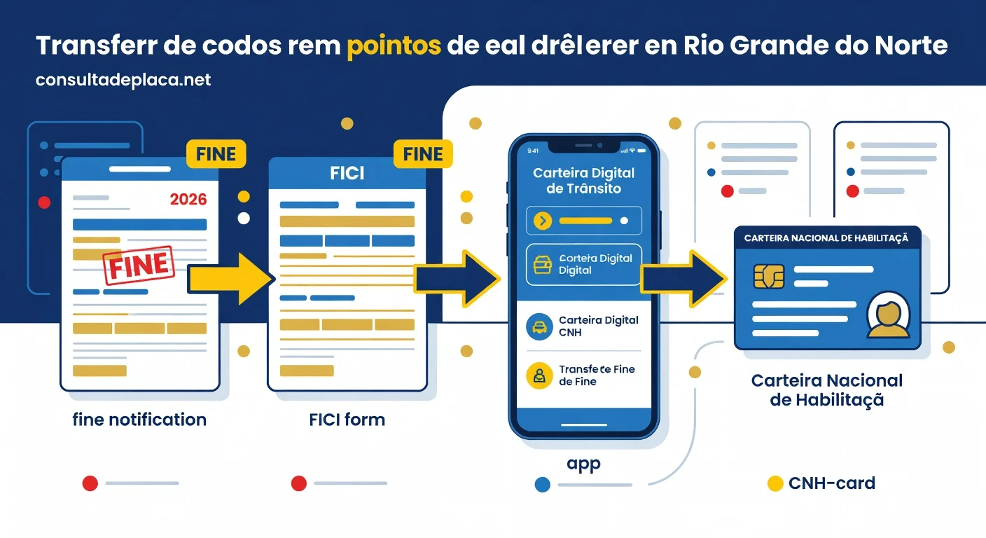 Indicar Real Condutor da Multa no DETRAN Rio Grande do Norte 2026: Prazo, FICI e Como Transferir a Pontuação