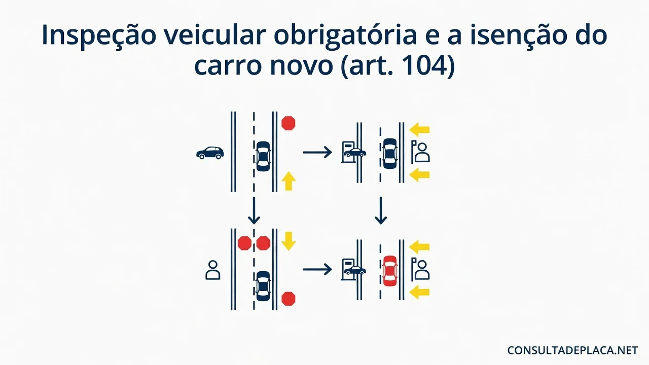 Inspeção veicular obrigatória e a isenção do carro novo (art. 104 do CTB)