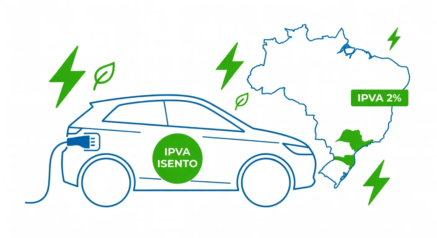 IPVA carro elétrico Amazonas 2026: alíquota 2% e como funciona