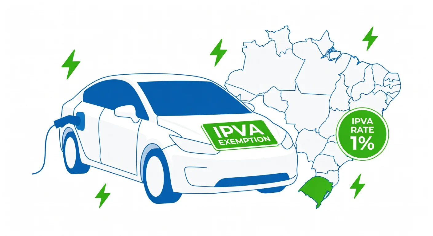 IPVA carro elétrico Espírito Santo 2026: alíquota 1% e como funciona
