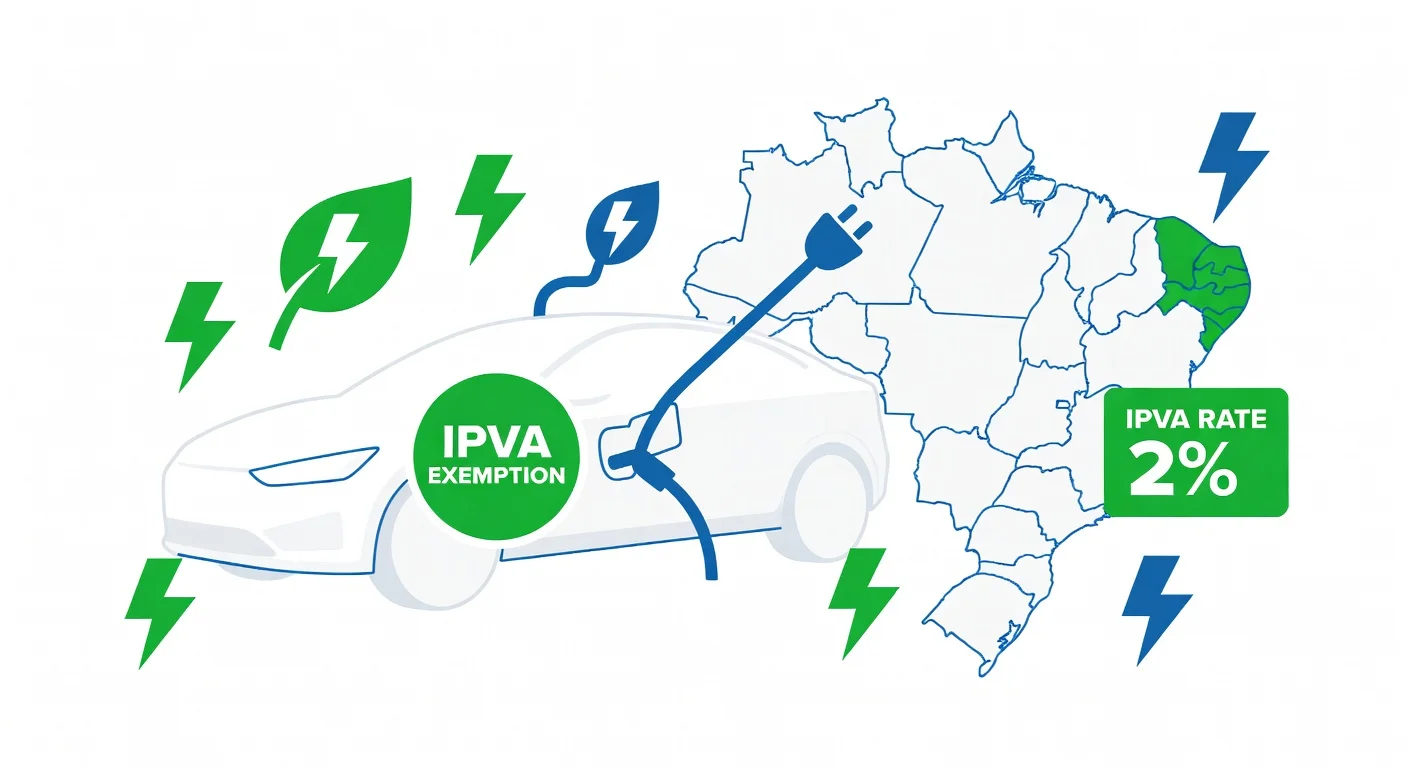 IPVA carro elétrico Maranhão 2026: alíquota 2% e como funciona