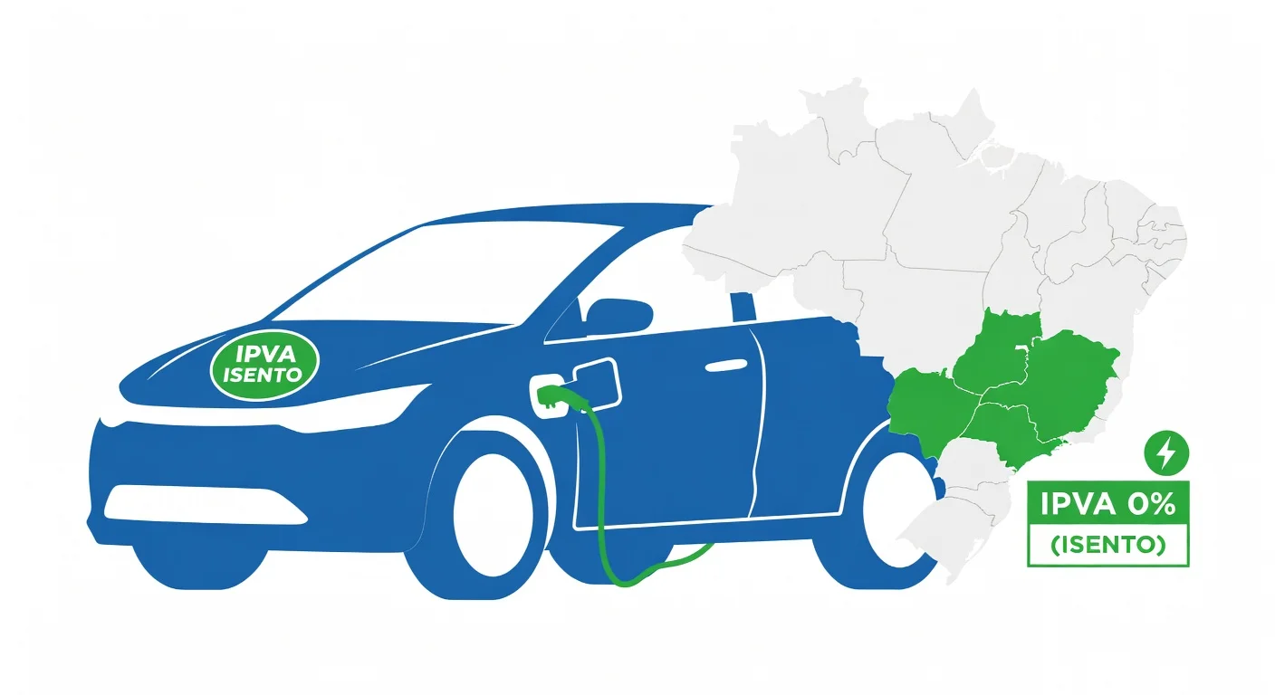 IPVA carro elétrico Mato Grosso 2026: alíquota 0% (isento) e como funciona