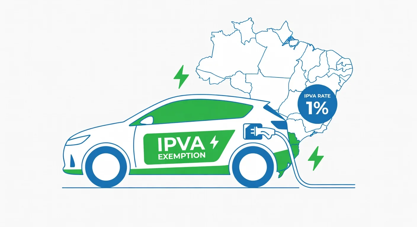 IPVA carro elétrico Pernambuco 2026: alíquota 1% e como funciona