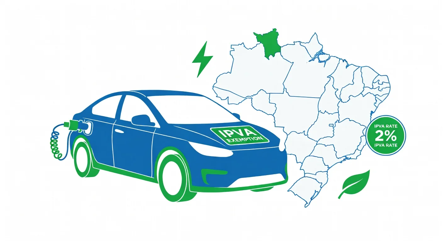 IPVA carro elétrico Roraima 2026: alíquota 2% e como funciona