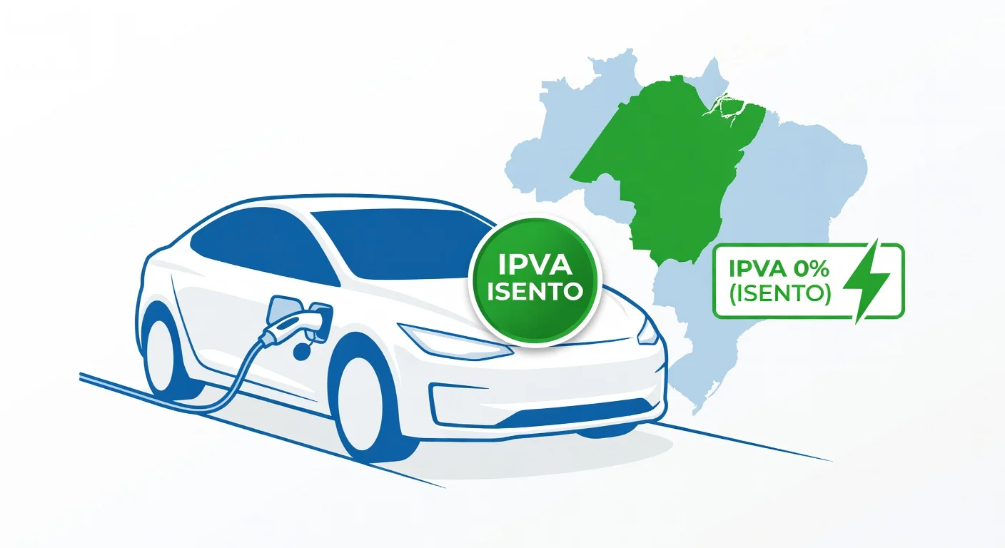 IPVA carro elétrico Rio Grande do Sul 2026: alíquota 0% (isento) e como funciona