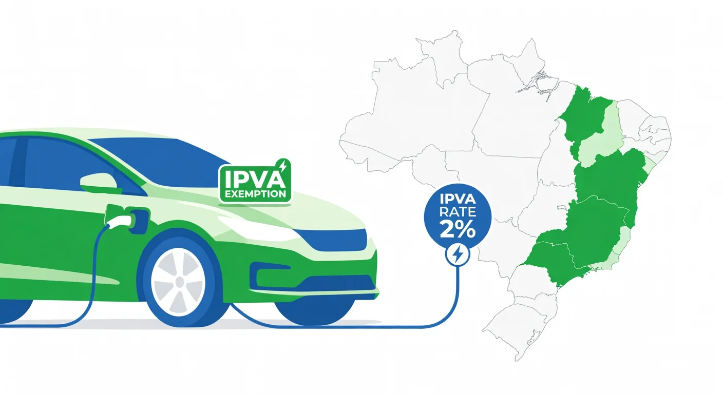 IPVA carro elétrico Tocantins 2026: alíquota 2% e como funciona