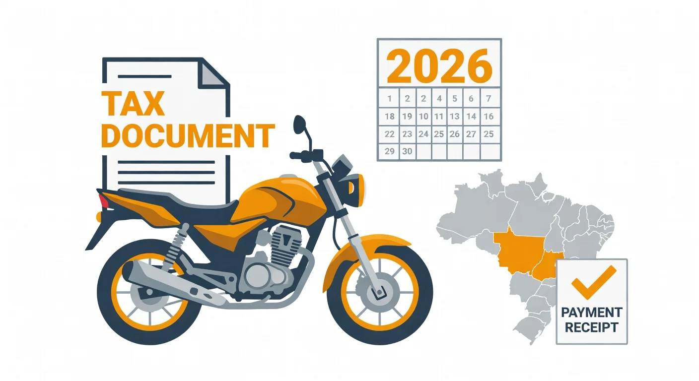 IPVA de Moto Distrito Federal 2026: alíquota, como pagar e isenções