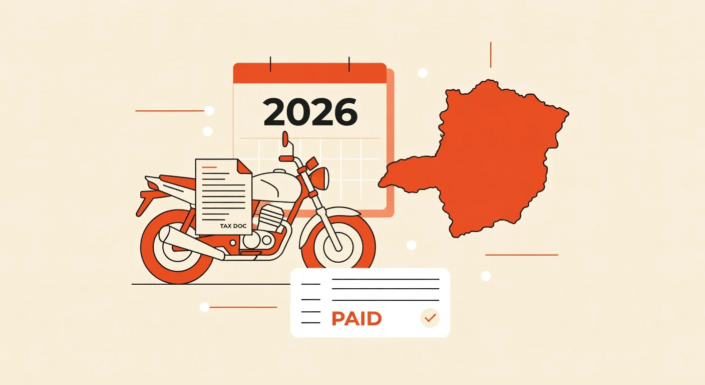 IPVA de Moto Minas Gerais 2026: alíquota, como pagar e isenções