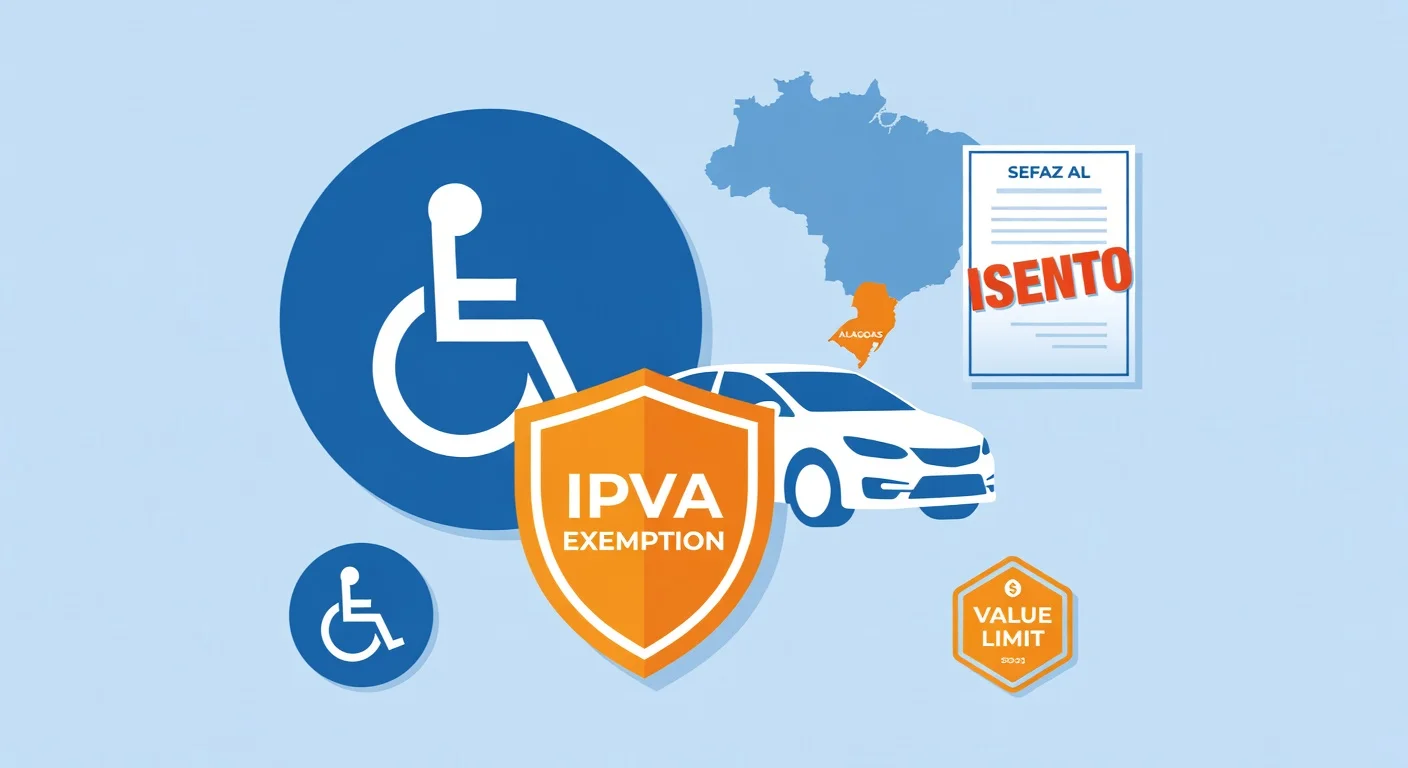 Isenção IPVA PCD Alagoas 2026: quem tem direito e como solicitar