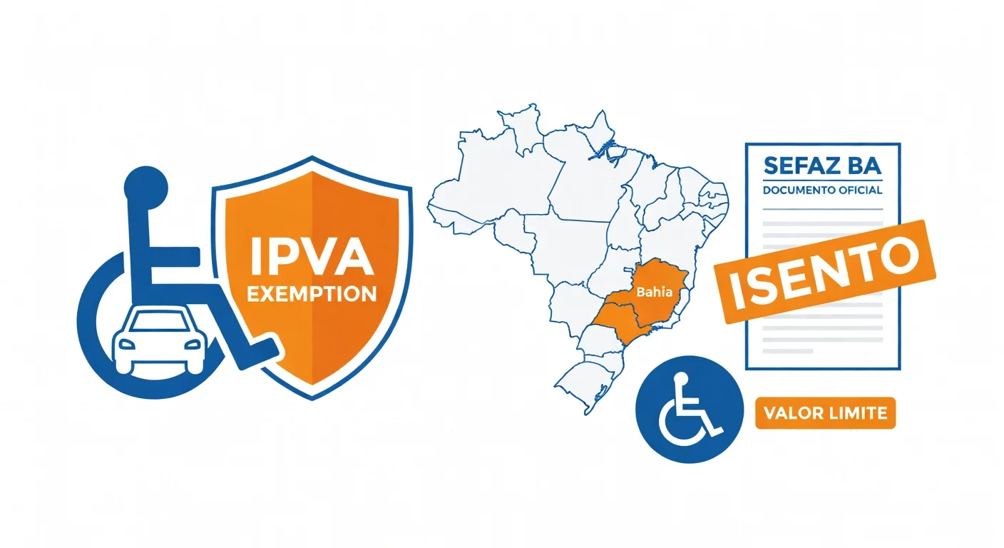 Isenção IPVA PCD Bahia 2026: quem tem direito e como solicitar