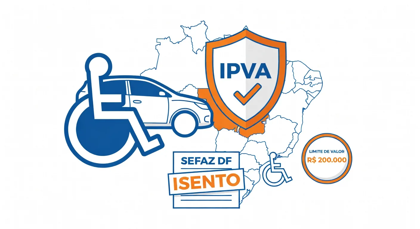 Isenção IPVA PCD Distrito Federal 2026: quem tem direito e como solicitar