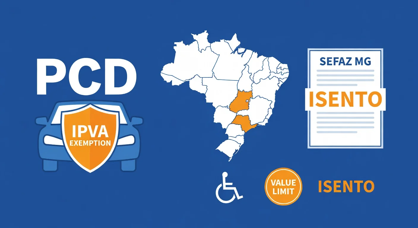 Isenção IPVA PCD Minas Gerais 2026: quem tem direito e como solicitar
