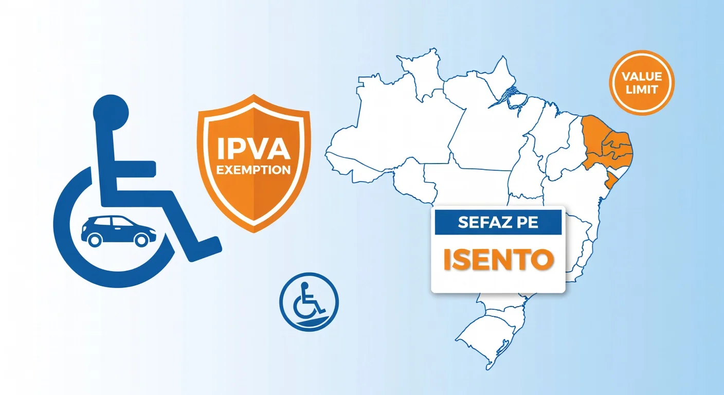 Isenção IPVA PCD Pernambuco 2026: quem tem direito e como solicitar