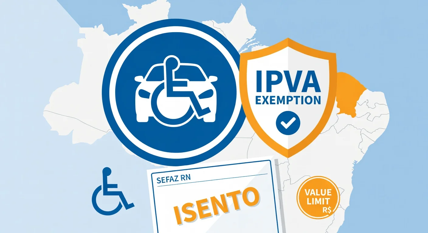 Isenção IPVA PCD Rio Grande do Norte 2026: quem tem direito e como solicitar