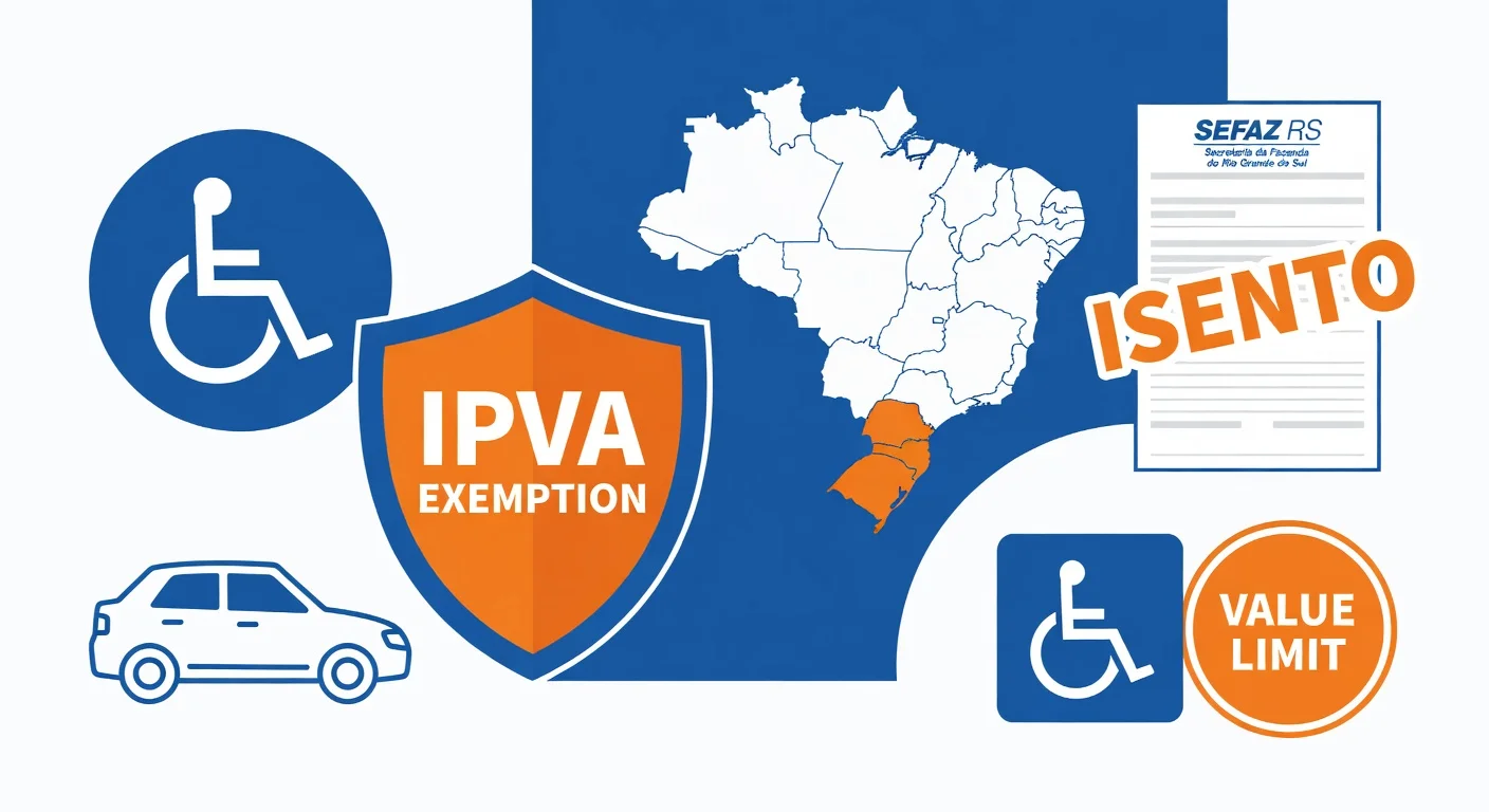 Isenção IPVA PCD Rio Grande do Sul 2026: quem tem direito e como solicitar