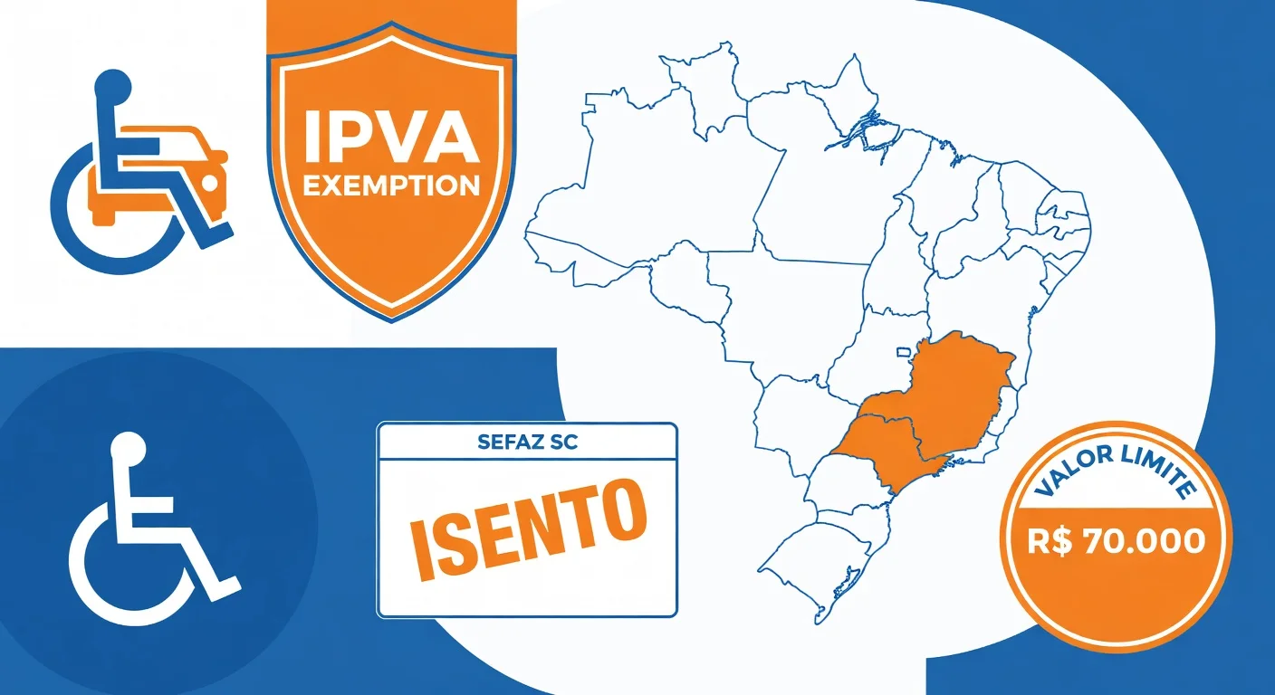 Isenção IPVA PCD Santa Catarina 2026: quem tem direito e como solicitar