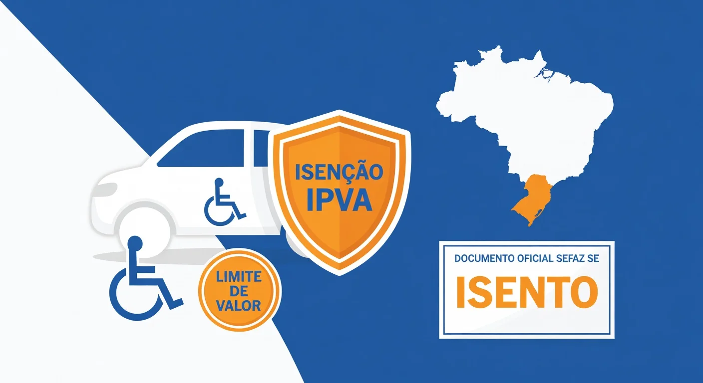 Isenção IPVA PCD Sergipe 2026: quem tem direito e como solicitar