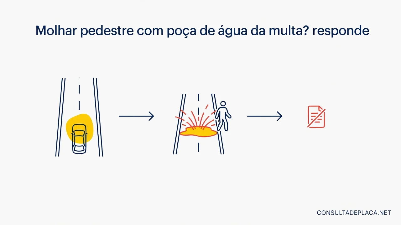 Molhar pedestre com poca de agua da multa? O artigo 171 do CTB responde