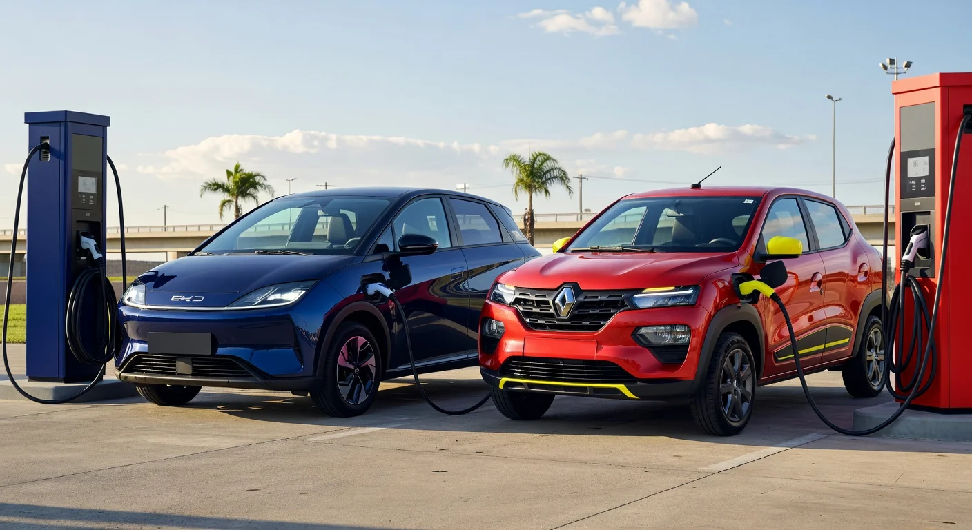 Kwid E-Tech vs BYD Dolphin Mini: Autonomia e Recarga em 2026