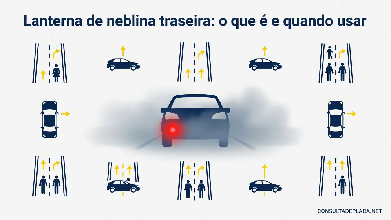 Lanterna de neblina traseira: o que é e quando usar