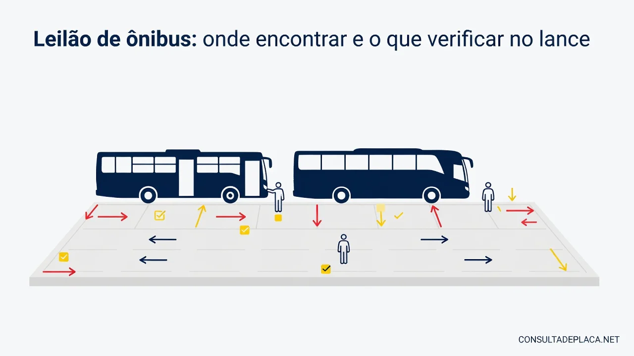 Leilão de ônibus: onde encontrar e o que verificar no lance