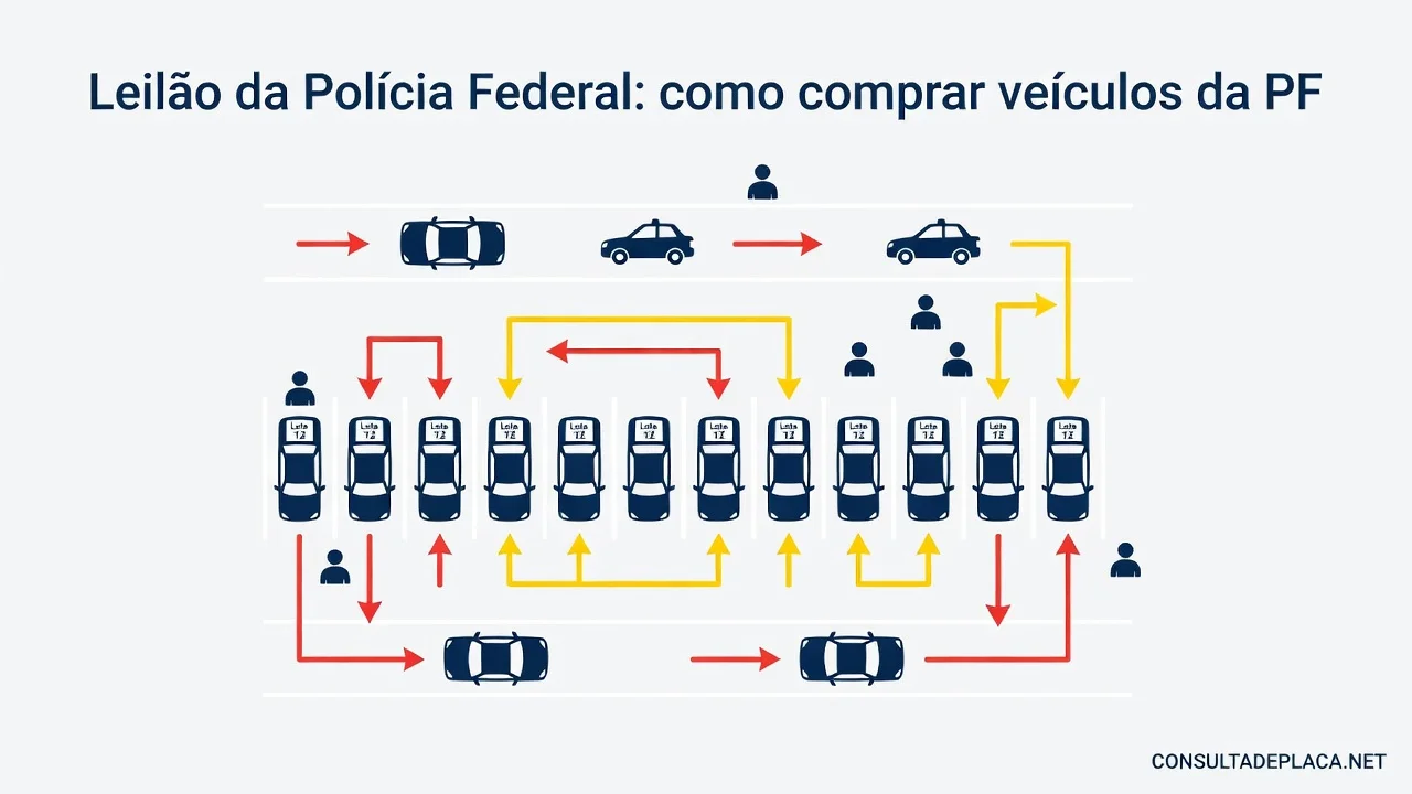 Leilão da Polícia Federal: como comprar veículos da PF