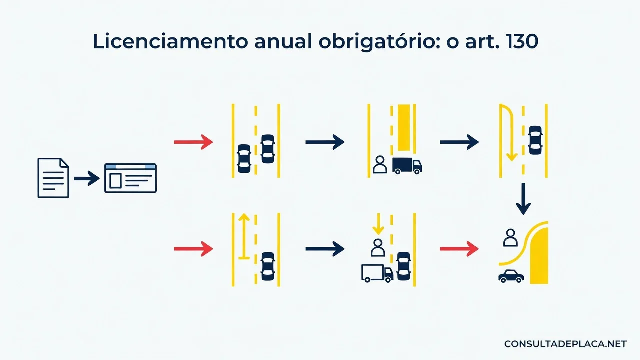 Licenciamento anual obrigatório: o art. 130 do CTB