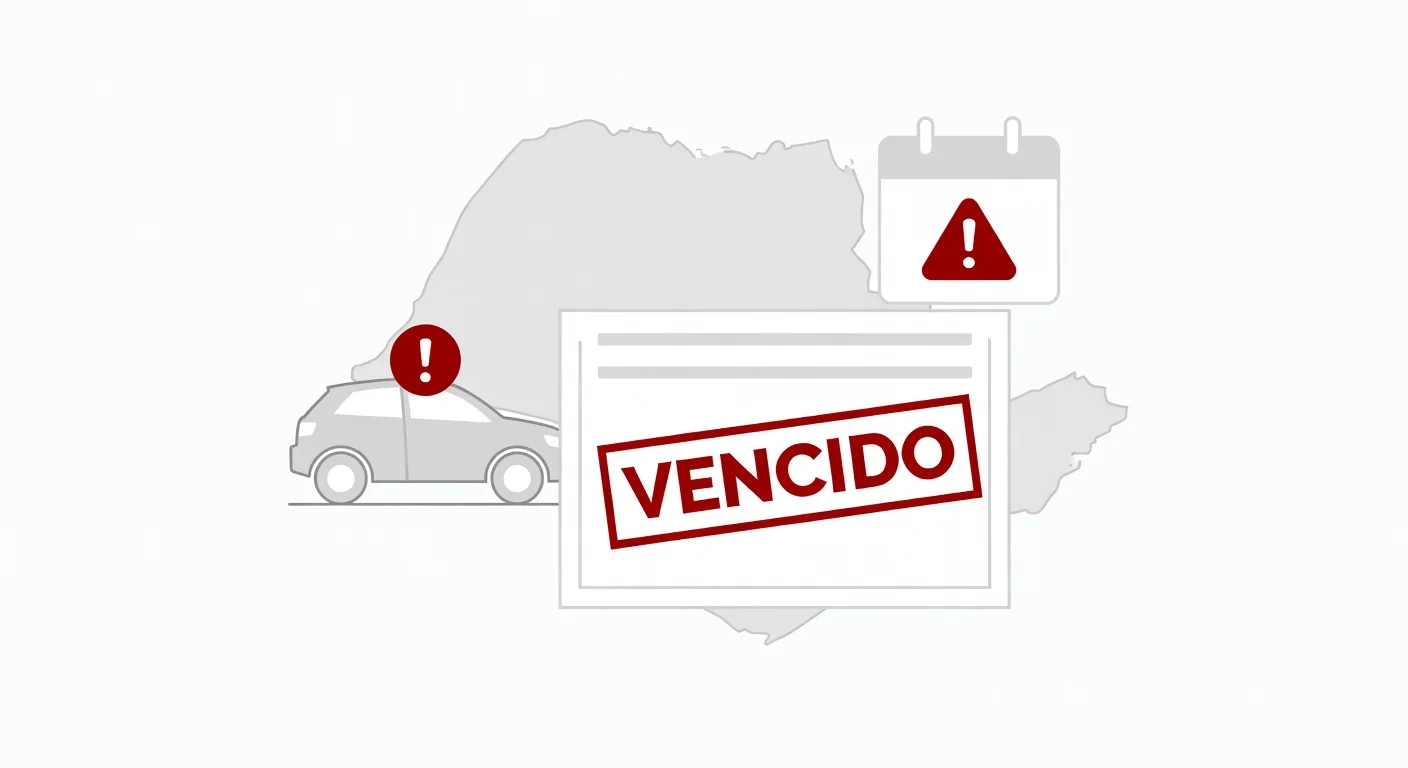 Licenciamento atrasado São Paulo 2026: multa, riscos e como regularizar