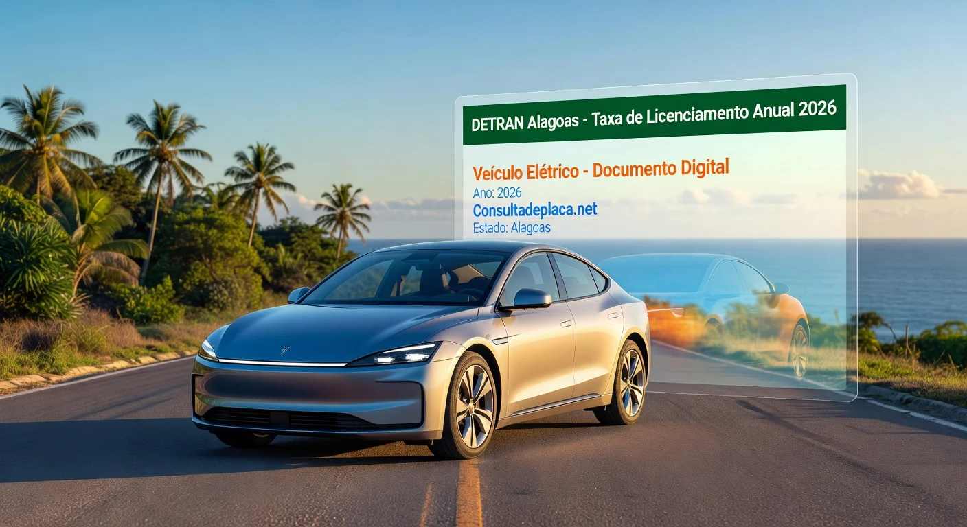 Licenciamento de Carro Elétrico em Alagoas 2026: Valor e Prazo