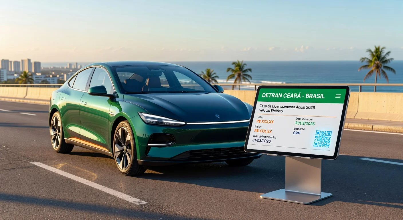 Licenciamento de Carro Elétrico em Ceará 2026: Valor e Prazo