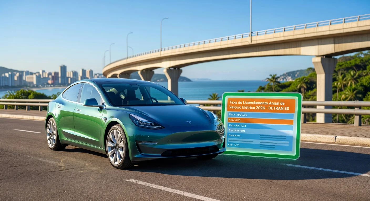 Licenciamento de Carro Elétrico em Espírito Santo 2026: Valor e Prazo