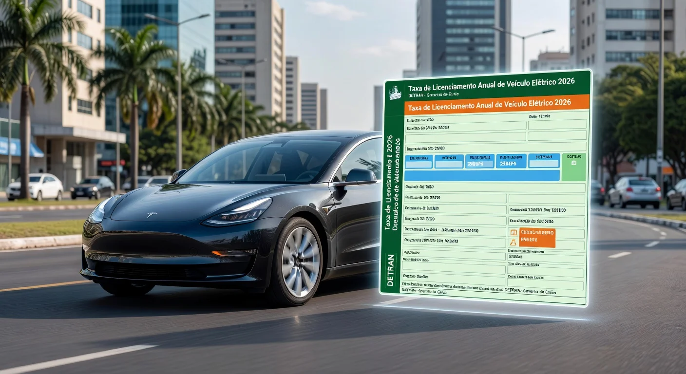 Licenciamento de Carro Elétrico em Goiás 2026: Valor e Prazo