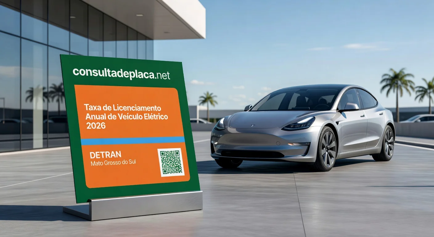 Licenciamento de Carro Elétrico em Mato Grosso do Sul 2026: Valor e Prazo