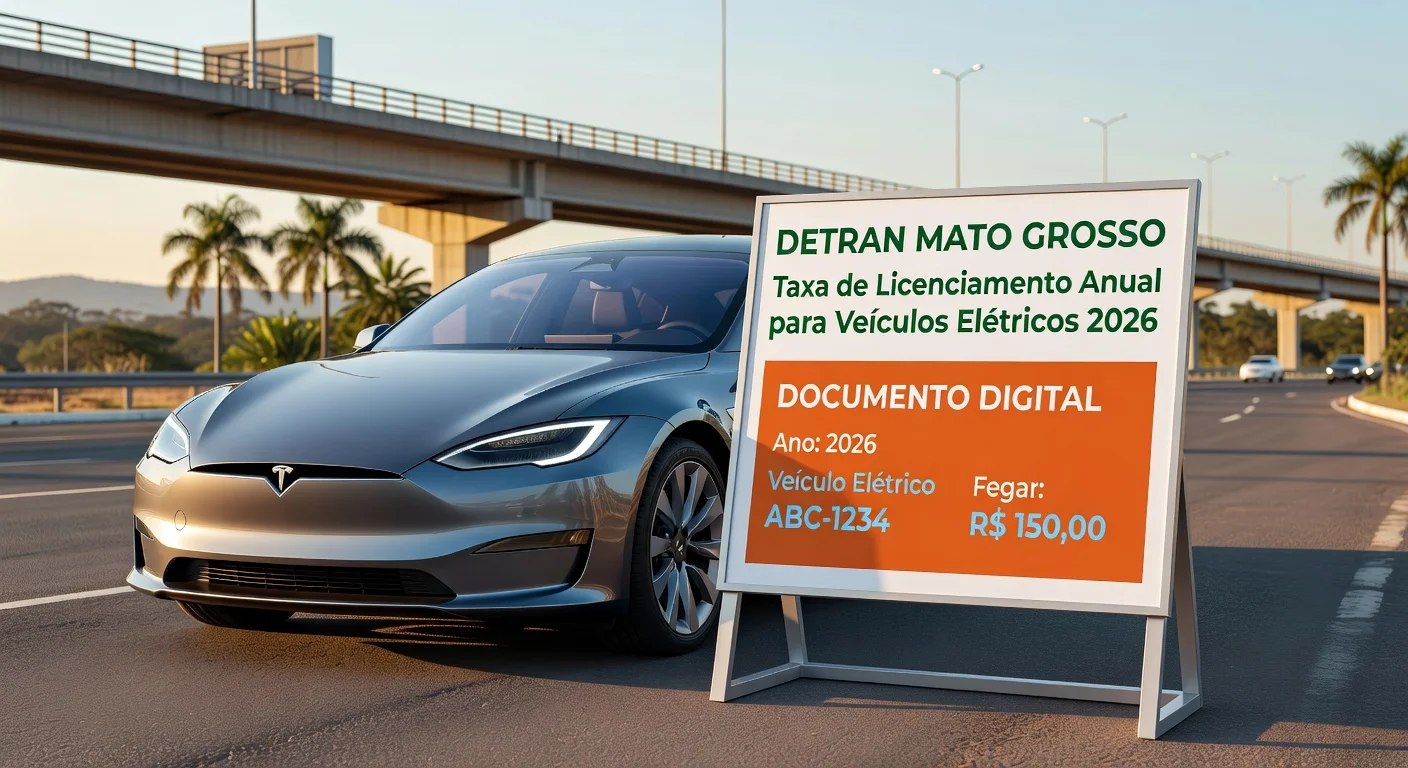 Licenciamento de Carro Elétrico em Mato Grosso 2026: Valor e Prazo